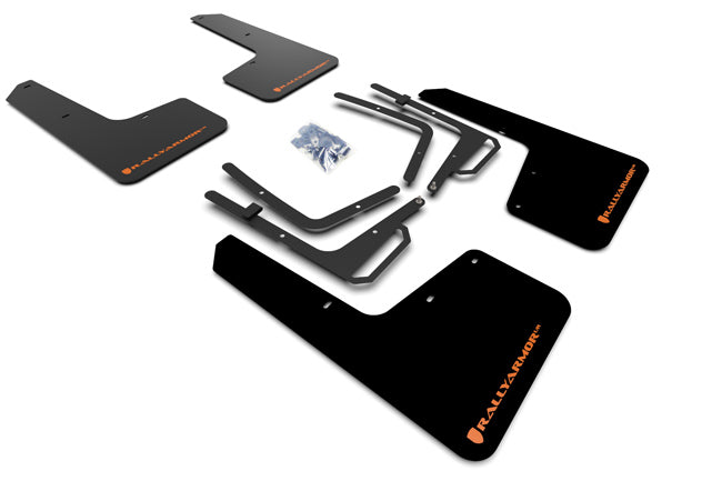Rally Armor MF53-UR-BLK/OR - 2017-2019 Ford Raptor Raptor - Black Mud Flap/Orange Logo