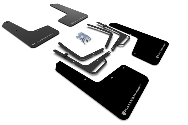 Rally Armor MF53-UR-BLK/SIL - 2017-2019 Ford Raptor Raptor - Black Mud Flap/Silver Logo