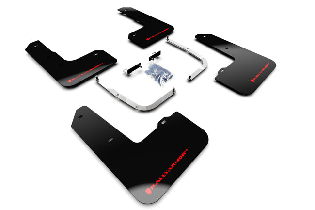 Rally Armor MF59-UR-BLK/RD - 2019+ Hyundai Elantra Elantra GT N-line I30 N - Black Mud Flap/Red Logo