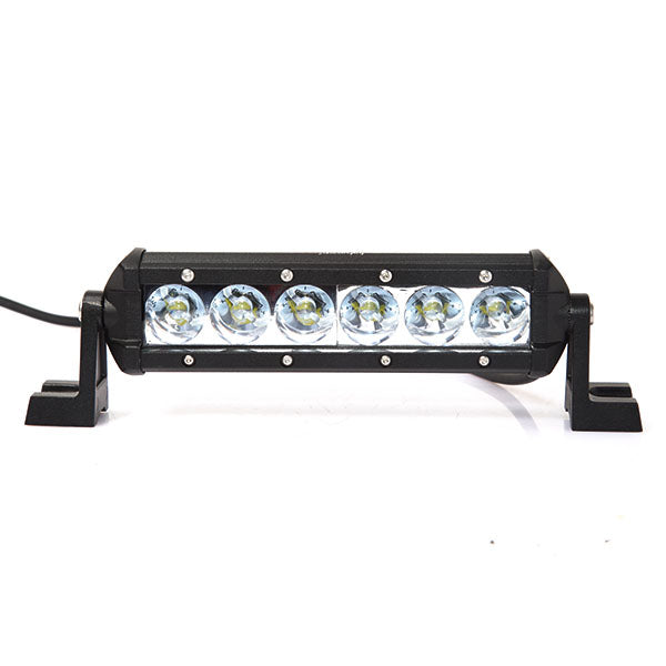 Quake LED - QUB030 - 7.5 Inch LED Light Bar Single Row 18 Watt Spot Obsidian Series