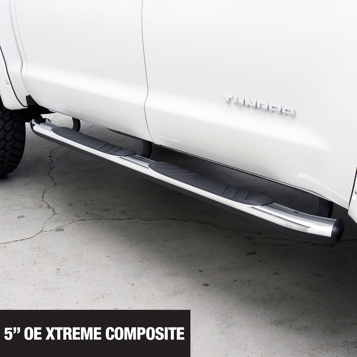 Go Rhino 685415580CC 5" OE Xtreme Composite SideSteps With Mounting Bracket Kit Chrome