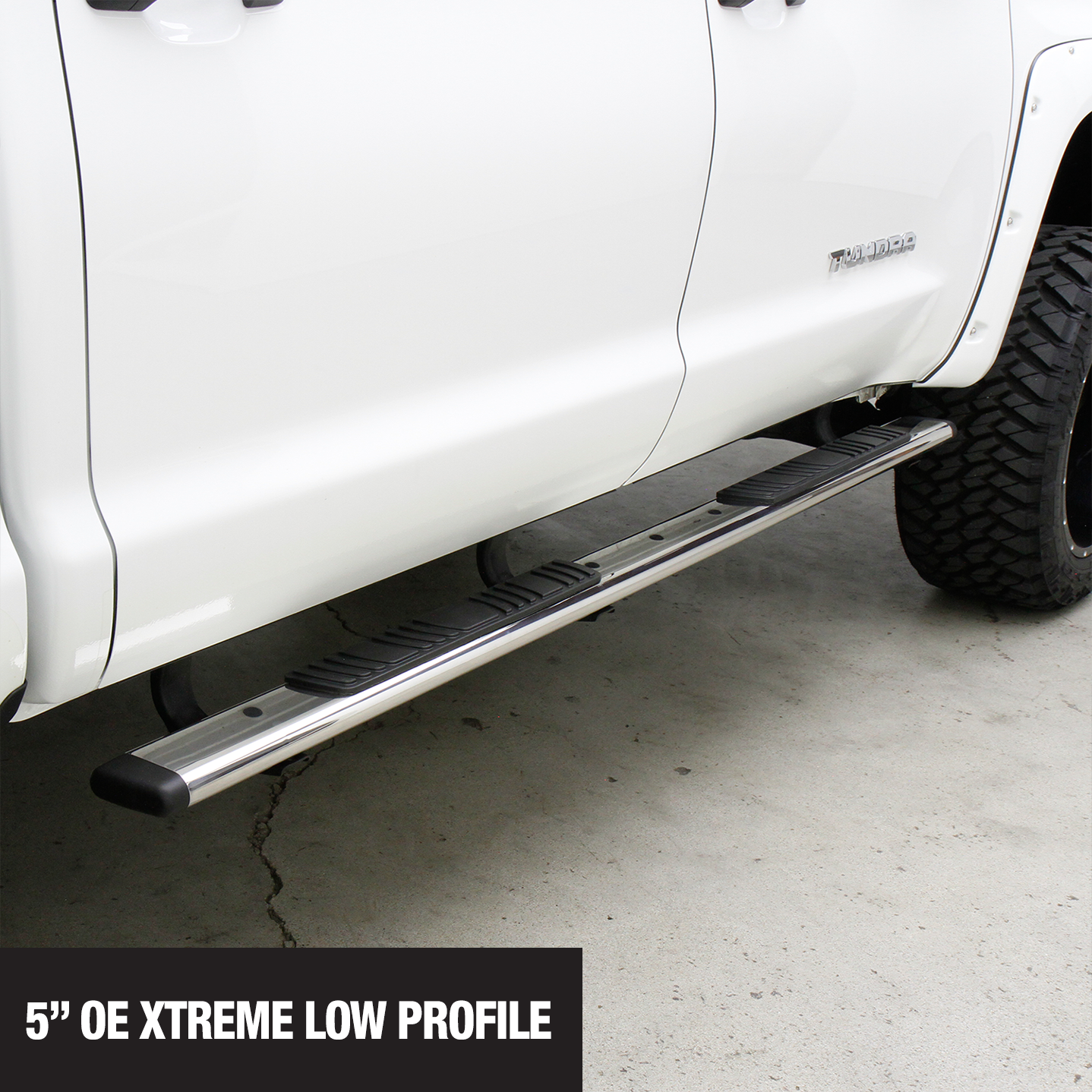 5" OE Xtreme Low Profile Side Steps With Mounting Brackets Kit