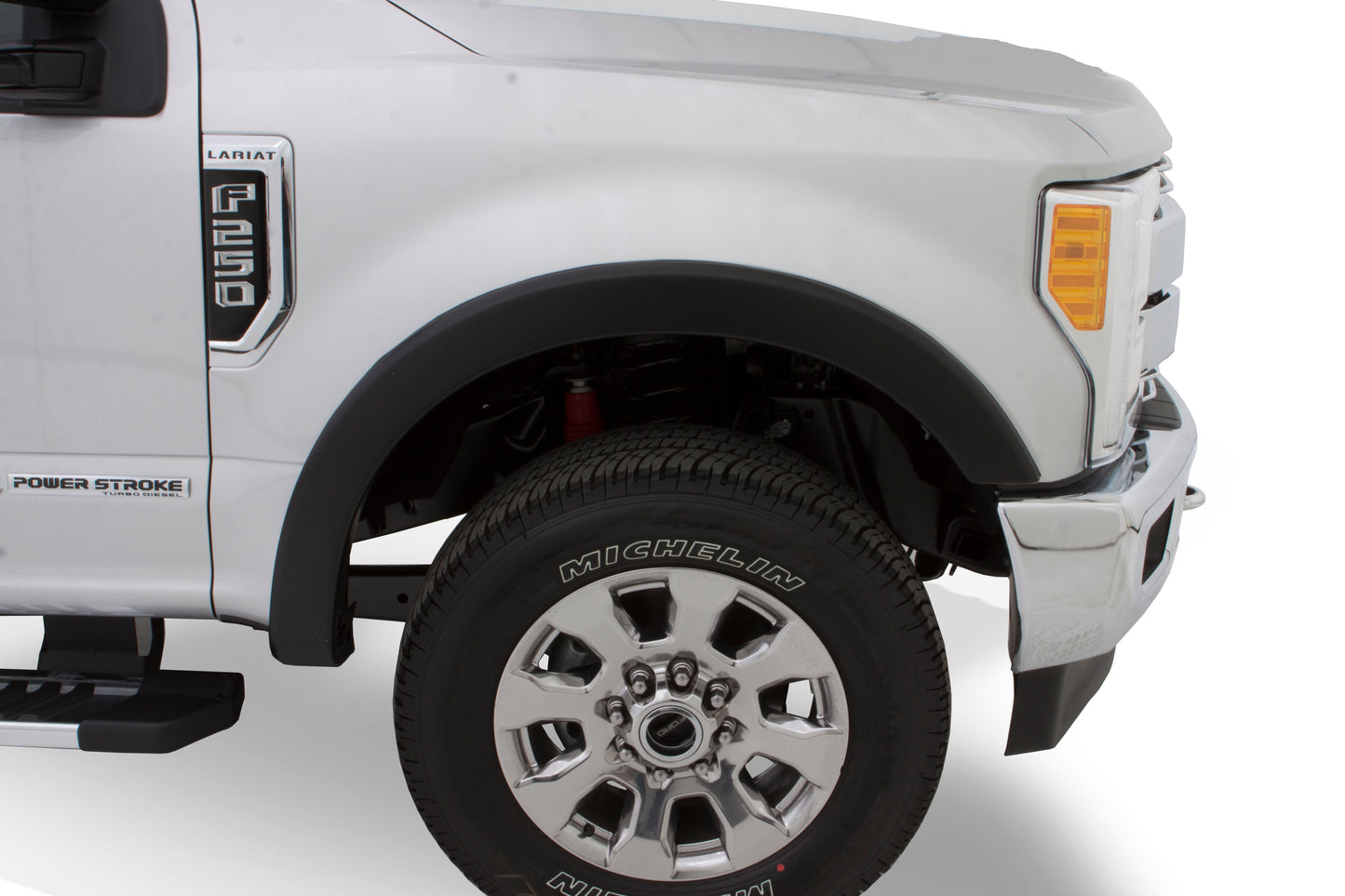 Bushwacker 20057-02 Black OE-Style Smooth Finish Front Fender Flares For 1999-2010 Ford F-250 Super Duty; 2008-2010 F-350 Super Duty