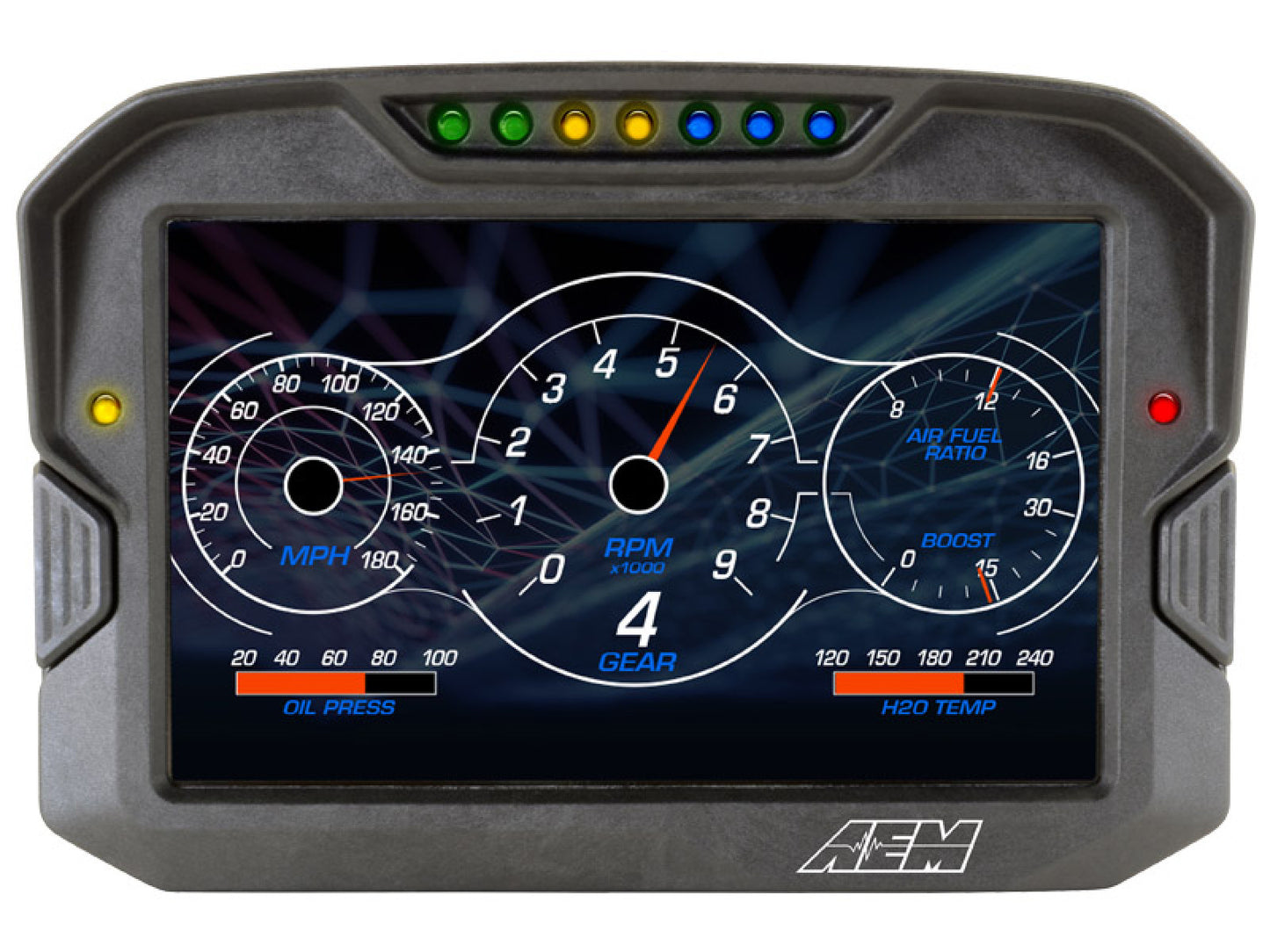 AEM CD-7 Carbon Digital Racing and Logging Dash Display - Non-Logging / GPS Enabled 30-5702