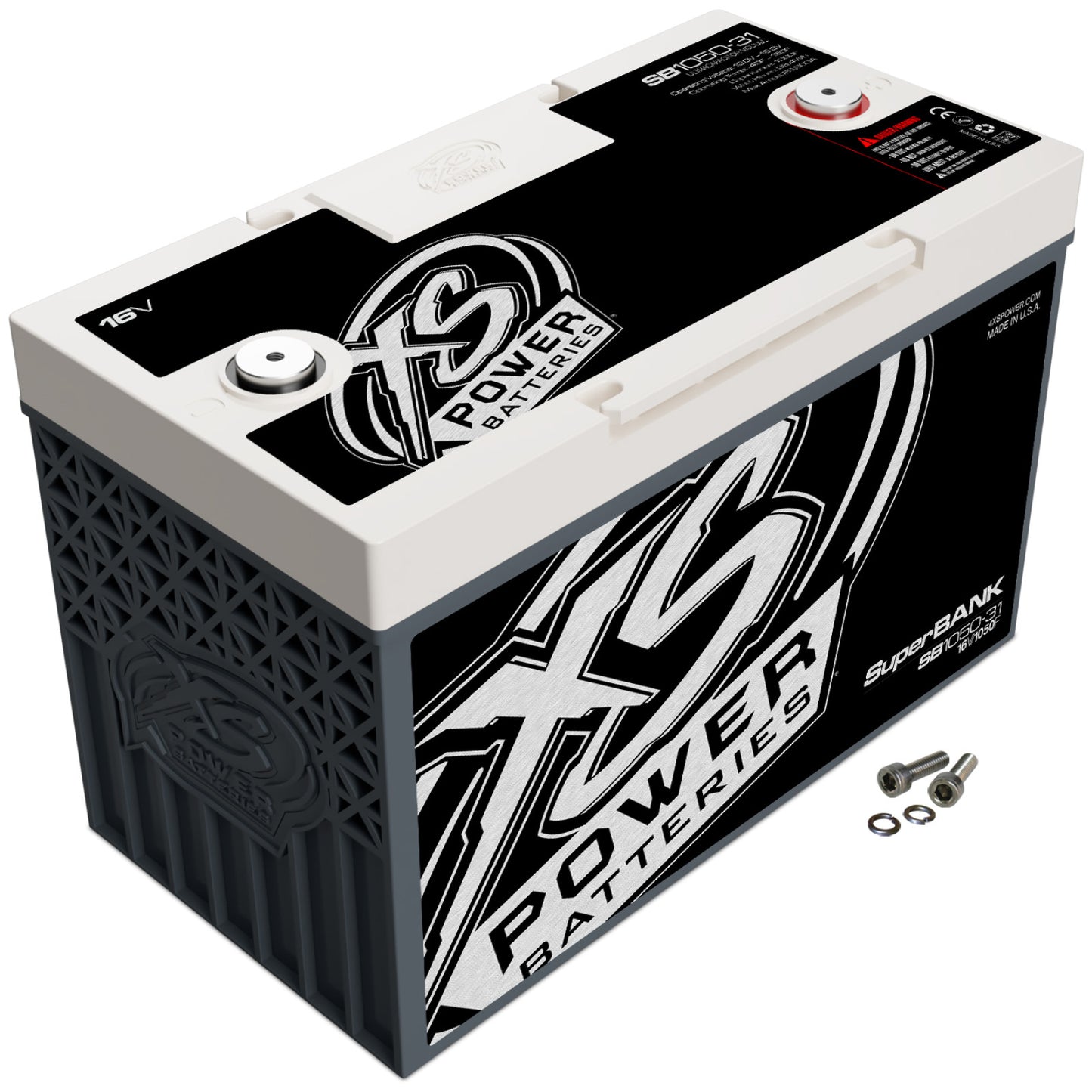 XS Power Batteries 16V Super Bank Capacitor Modules - M6 Terminal Bolts Included 31000 Max Amps SB1050-31