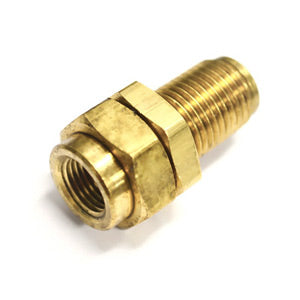 Ridetech Airline Fitting, Bulkhead, 1/8" NPT to 1/4" Airline 31957008