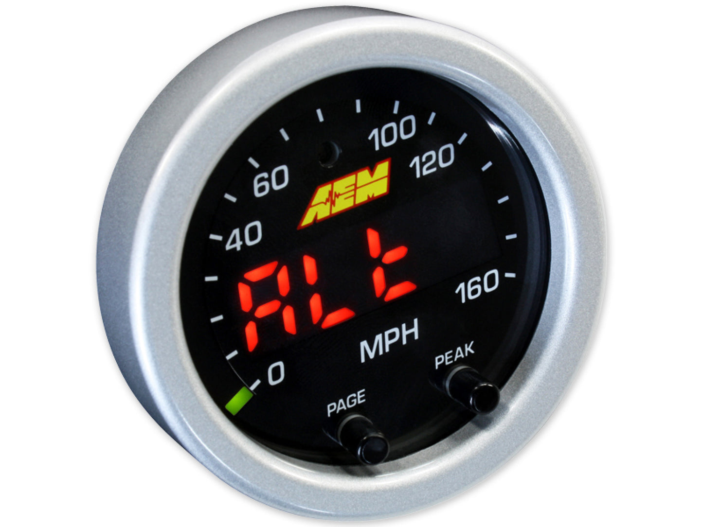 AEM X-Series GPS Speedometer Gauge 0-160mph / 0-240kph Accessory Kit Silver Bezel & White Faceplate 30-0313-ACC