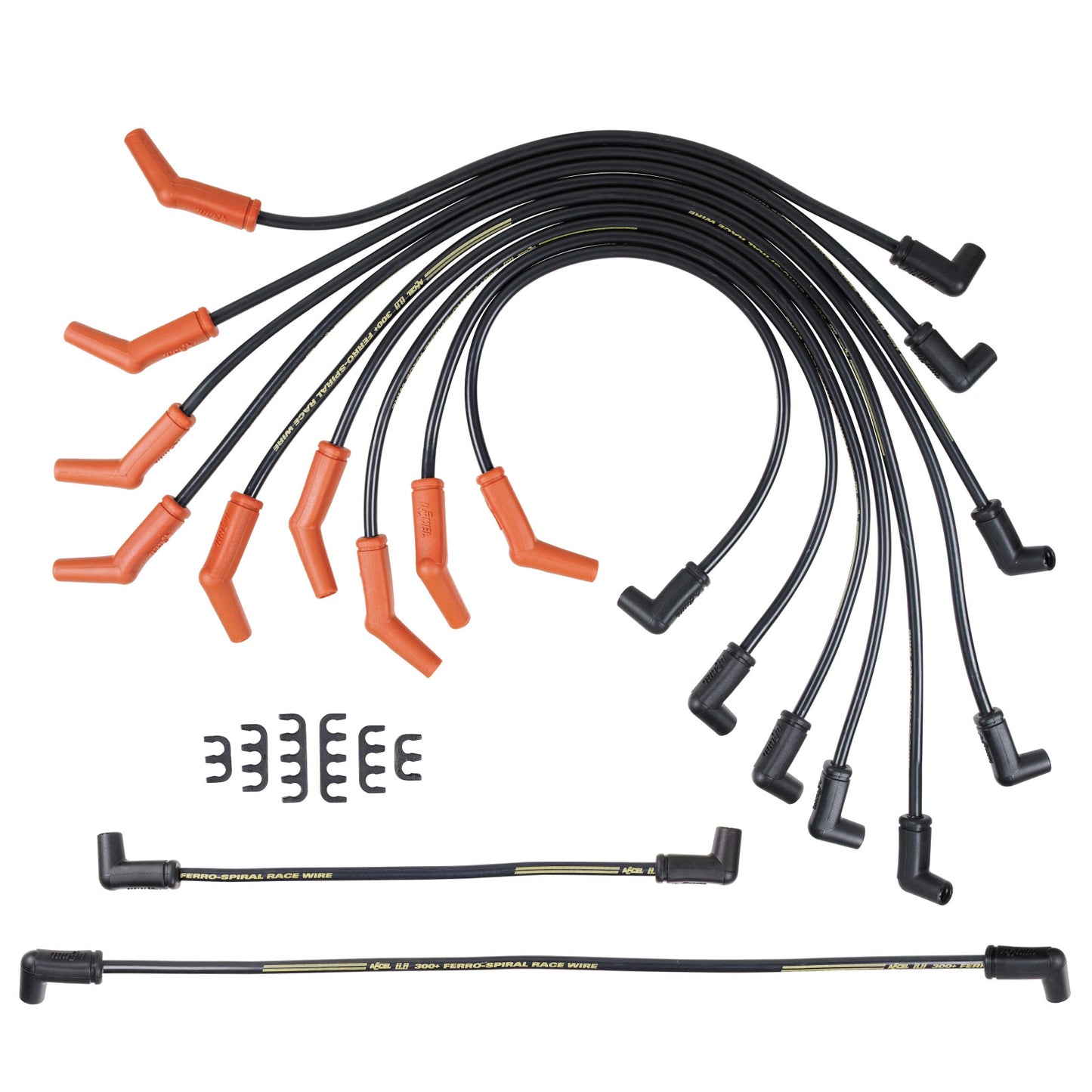 ACCEL Spark Plug Wire Set - 8.8mm - 300 Race Wire - Ferro-Spiral - Custom Wire Set 7054