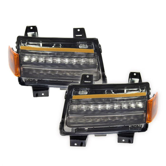 Quake LED - QTE1023 - Jeep Wrangler JL/Gladiator JT Smoked LED Fender Light W/ Sequential Turn Signals & Side Marker Light