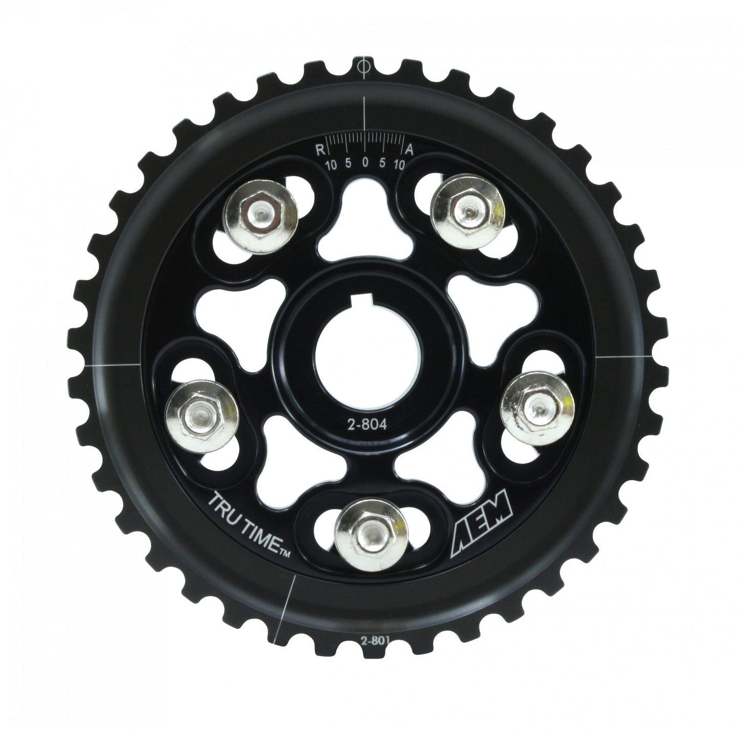 AEM Tru-Time Adjustable Cam Gear Black 5-Bolt Honda D16Y7 & D16Y8 23-804BK