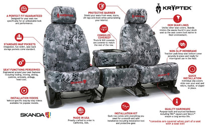 Coverking Custom Tactical Seat Cover Neosupreme Kryptek Black Sides