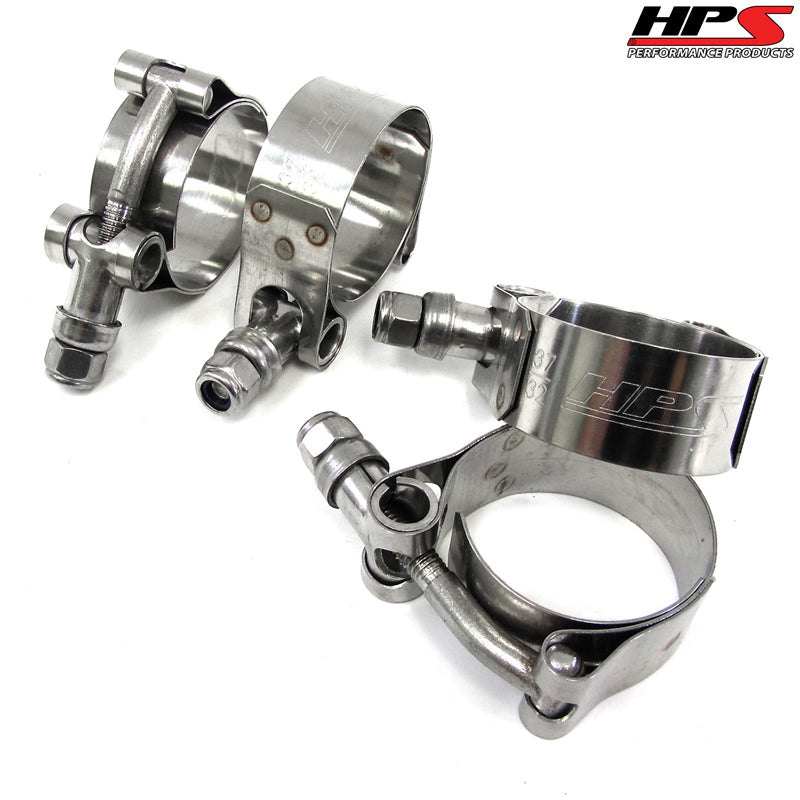 HPS Performance 100% Stainless Steel T-Bolt Hose Clamp Size #28 Effective Range:1.73"-2.00" SSTC-44-51