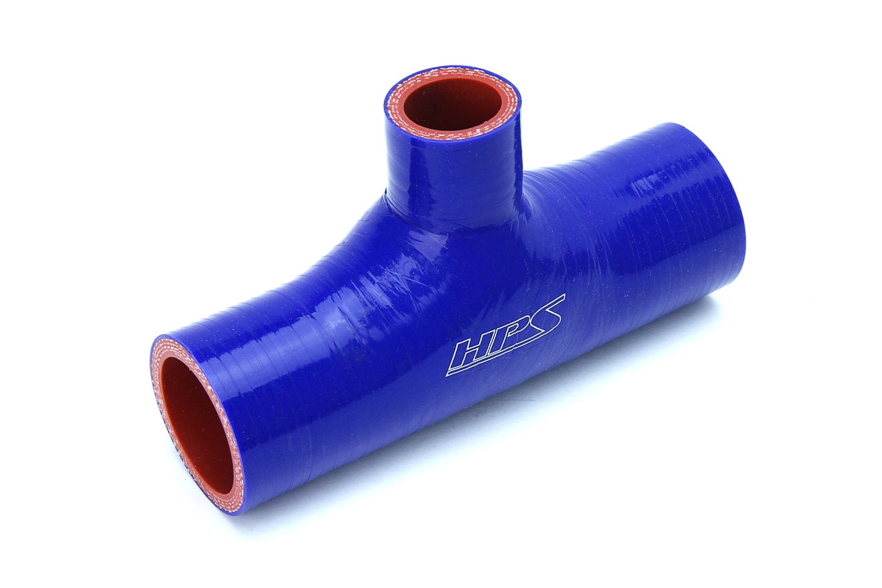 HPS Performance Silicone Tee Hose Adapter High Temp 4-ply Reinforced 2-1/8" ID Blue 212-THOSE-100-BLUE