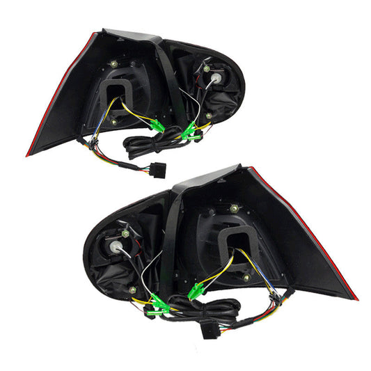WINJET 2006-2009 VOLKSWAGEN GOLF/GTI/VI LED TAIL LIGHT - CHROME / RED CTWJ-0229-CR