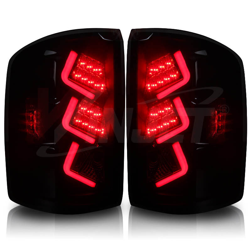 WINJET 2014-2018 GMC Sierra 1500/2015-2019 GMC Sierra 2500 3500 LED Tail Light - Black / Smoke CTWJ-0439-BS