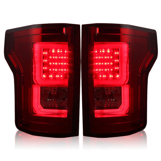 WINJET 2015-2017 Ford F-150 LED Tail Lights - (Chrome / Red) CTWJ-0440-CR