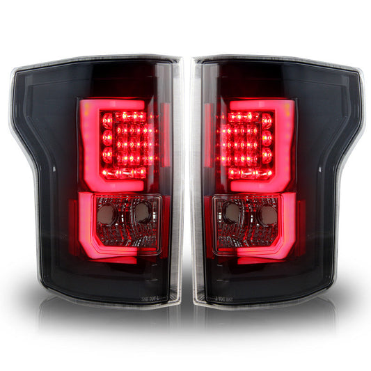 WINJET 2015-2017 Ford F-150 LED Tail Lights - (Glossy Black / Clear) CTWJ-0440-GBC
