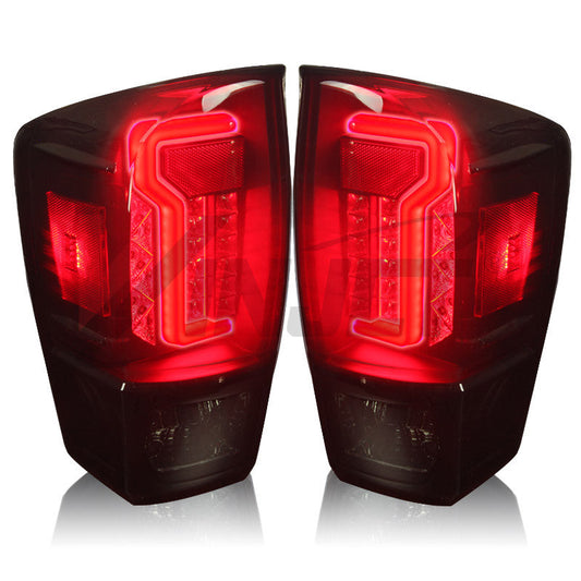 WINJET 2016-2022 TOYOTA TACOMA LED TAIL LIGHT - BLACK / SMOKE CTWJ-0466-BS
