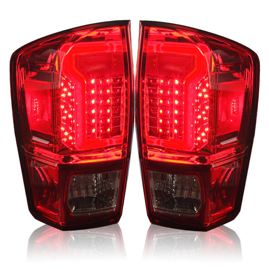 WINJET 2016-2022 Toyota Tacoma LED Tail Light - Red/Clear CTWJ-0466-CR