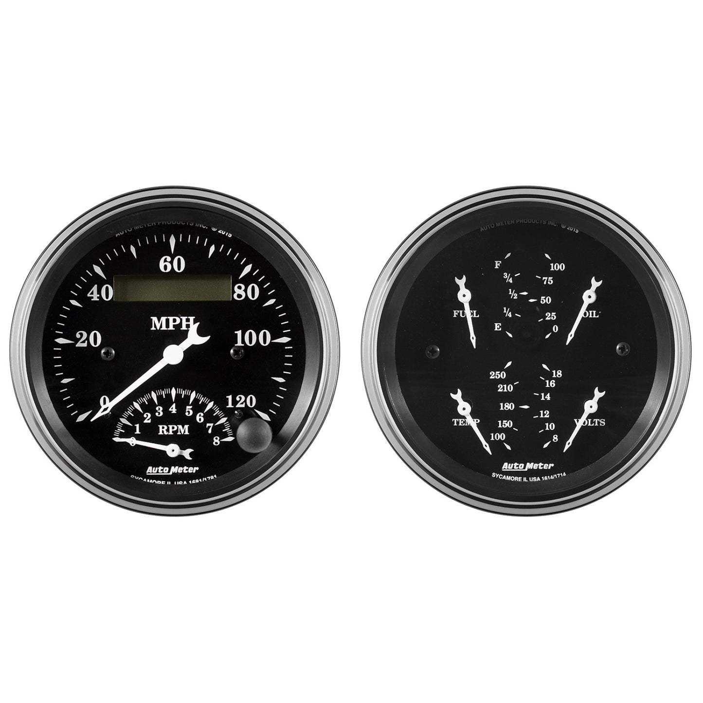 AutoMeter 2-1/16 in. OIL PRESSURE 0-120 PSI SPEK-PRO BLACK/BLACK P325328