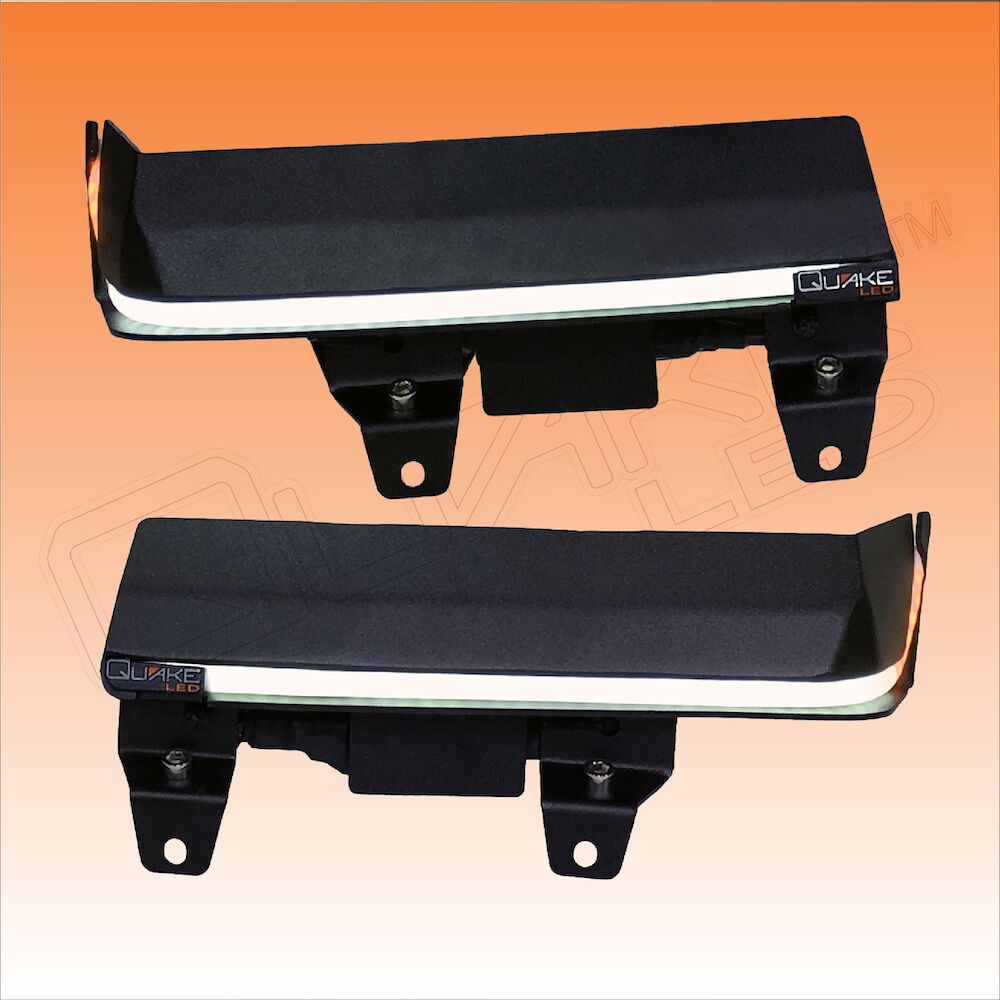 Quake LED - QTE992 - Jeep Wrangler JL/Gladiator 9.5 X 4.25 Inch Retro-Fit Slim Chop Kit DRL W/ Sequential Switchback Turn Signal And Side Marker Light For 2018-2020 Jeep Wrangler