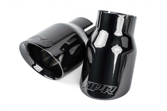 APR Double-Walled 3.5" Slash-Cut Exhaust Tips (Diamond Black) - Set of 2 TPK0008
