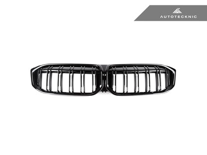 AutoTecknic Dual-Slats Gloss Black Front Grille - G20 3-Series LCI