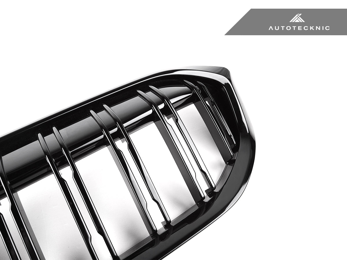 AutoTecknic Dual-Slats Gloss Black Front Grille - G20 3-Series LCI