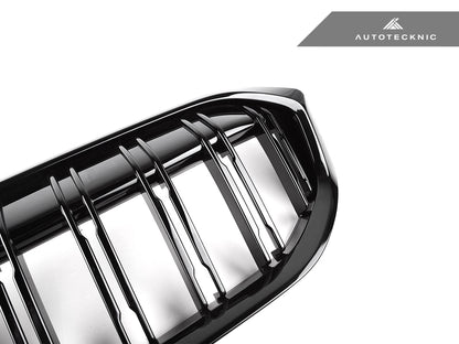 AutoTecknic Dual-Slats Gloss Black Front Grille - G20 3-Series LCI