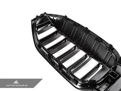 AutoTecknic Dual-Slats Gloss Black Front Grille - G20 3-Series LCI