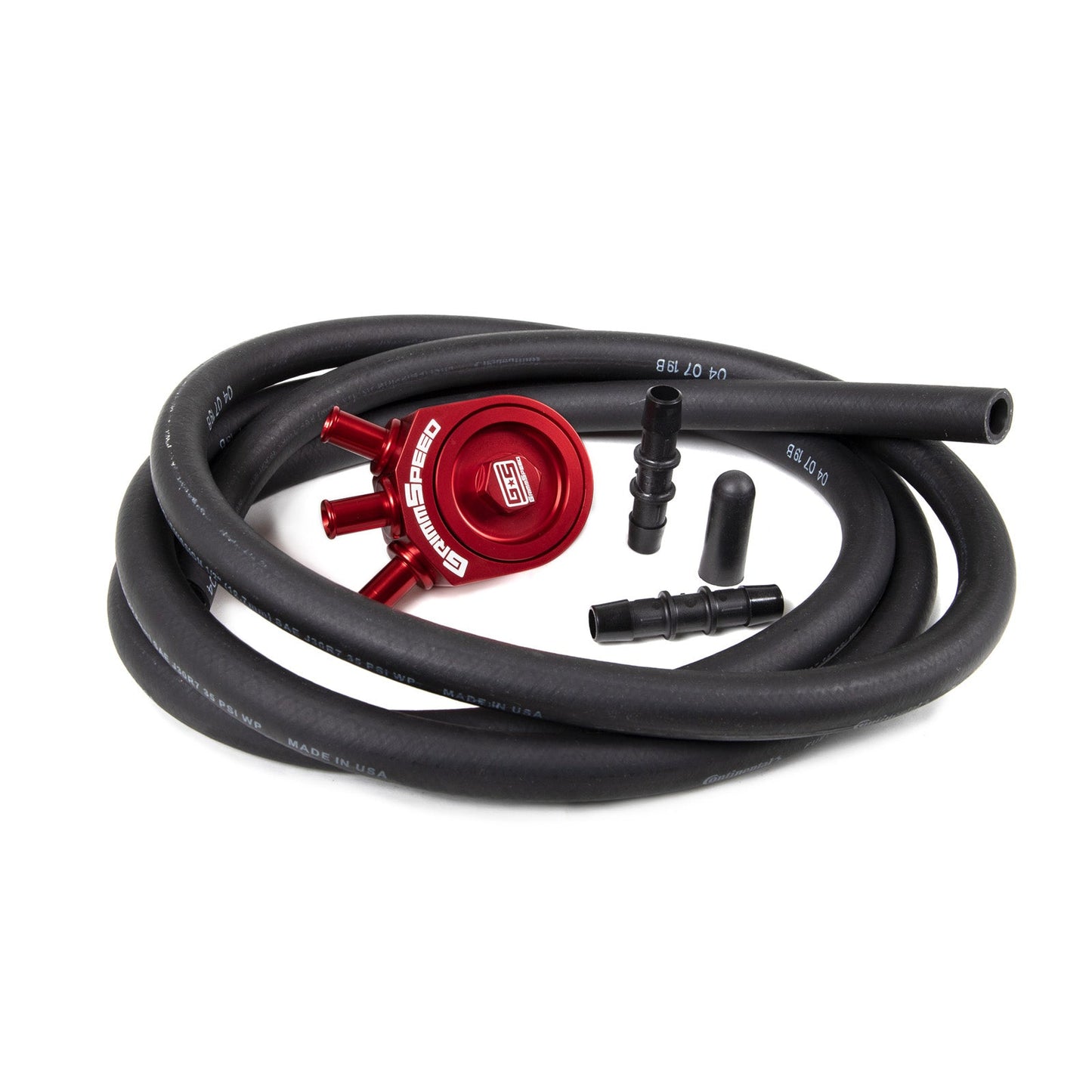 GrimmSpeed Air/Oil Separator - Red - 2002-07 Subaru WRX, 2004-21 Subaru STI GRM078006R