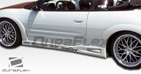 Extreme Dimensions Duraflex Shine Side Skirts Compatible With 2000-2005 Mitsubishi Eclipse - 2 Piece - 100126