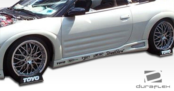 Extreme Dimensions Duraflex Shine Side Skirts Compatible With 2000-2005 Mitsubishi Eclipse - 2 Piece - 100126