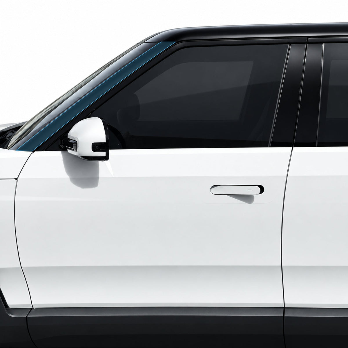 A/B Pillars PPF | Rivian R2, Clear Paint Protection Film