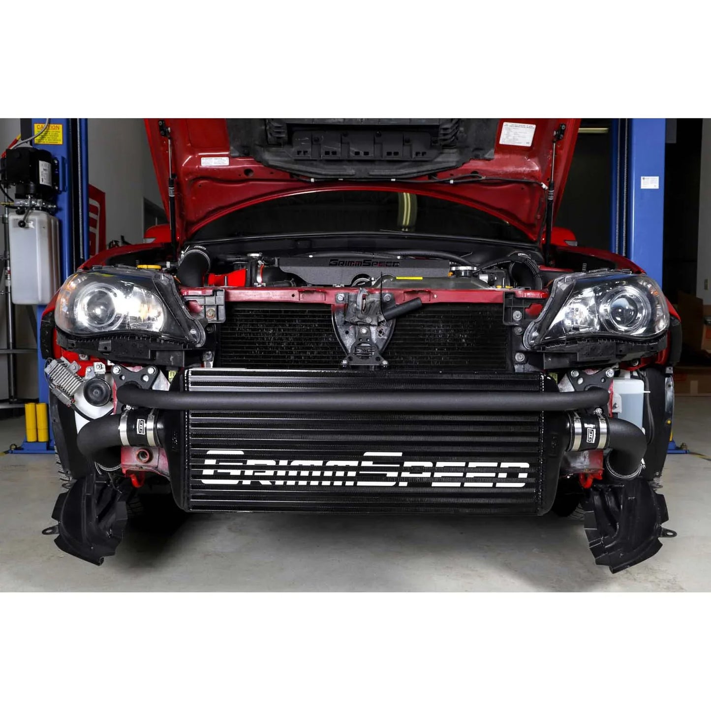 GrimmSpeed Front Mount Intercooler Kit - Black Core with Black Piping - 2008-14 Subaru STI GRM090254