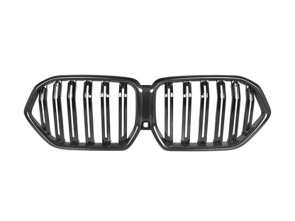 AutoTecknic Dual-Slat Carbon Fiber Front Grille - BMW G06 X6 LCI
