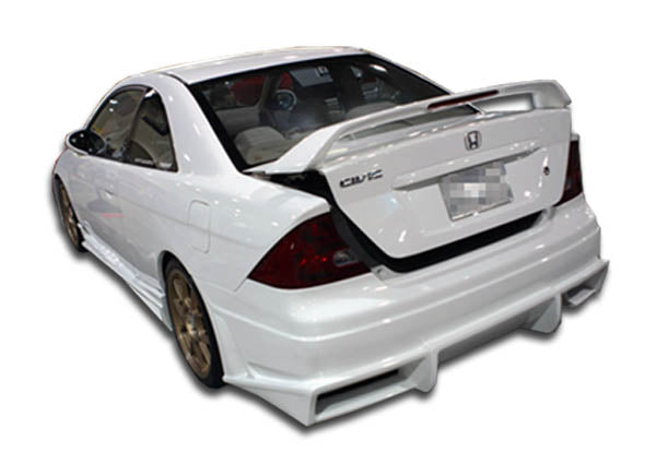 Extreme Dimensions Duraflex Bomber Rear Bumper Cover Compatible With 2001-2005 Honda Civic - 1 Piece - 100230