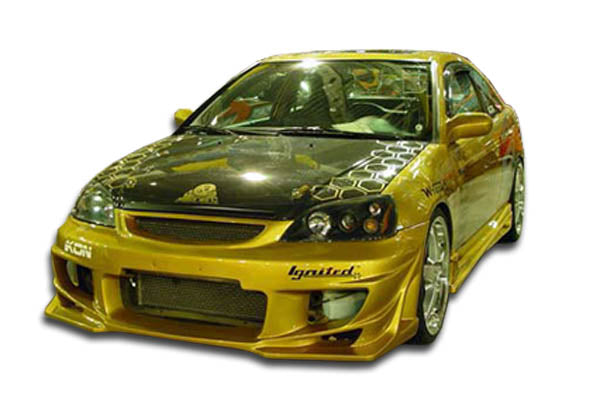 Extreme Dimensions Duraflex Bomber Front Bumper Cover Compatible With 2001-2003 Honda Civic - 1 Piece - 100249