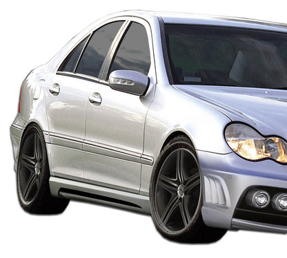 Extreme Dimensions Duraflex W-1 Side Skirts Compatible With 2001-2007 Mercedes C Class - 2 Piece - 107135