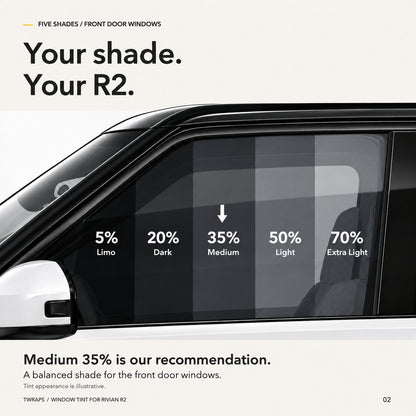 Window Tint Nano Ceramic IR | Rivian R2, Precut