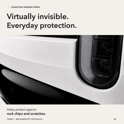 Front Bumper PPF | Rivian R2, Clear Paint Protection Film
