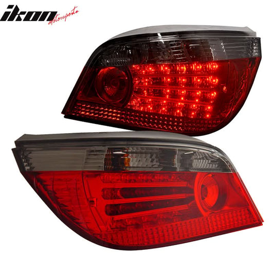 Sale! Fits 04-07 BMW E60 LED Tail Lights Red Smoke