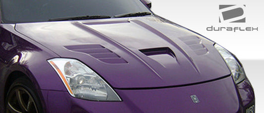 Extreme Dimensions Duraflex Vader Hood Compatible With 2003-2006 Nissan 350Z - 1 Piece - 104860