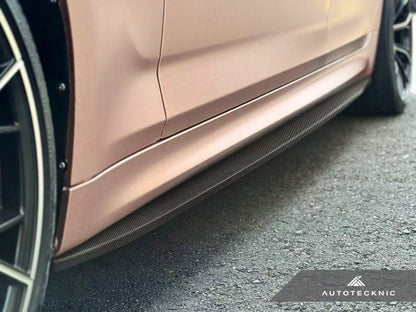 AutoTecknic Dry Carbon Fiber Side Skirt Extension Set - F90 M5 | G30 5-Series