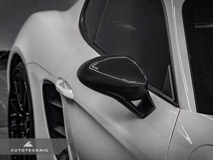 AutoTecknic Replacement Carbon Fiber Mirror Covers - Porsche 718 Cayman | Boxster