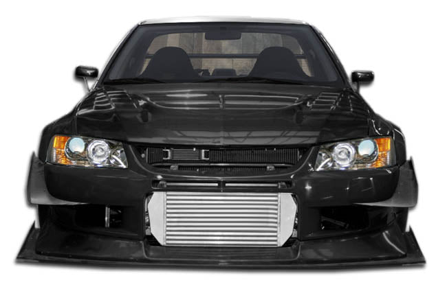 Extreme Dimensions Duraflex VT-X Wide Body Front Bumper Cover Compatible With 2003-2006 Mitsubishi Evolution - 1 Piece - 107211