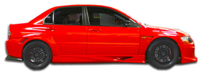 Extreme Dimensions Duraflex VT-X Wide Body Side Skirts Compatible With 2003-2006 Mitsubishi Evolution - 2 Piece - 107213