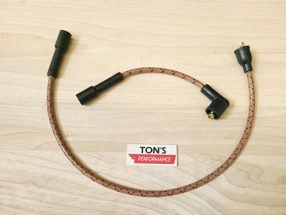 Cloth Braided Plug Wires Harley Sportster 1986 - 2003 / PAIR OF REPLACEMENT OEM LENGTH WIRES