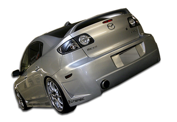 Extreme Dimensions Duraflex B-2 Rear Bumper Cover Compatible With 2004-2009 Mazda 3 - 1 Piece - 100563