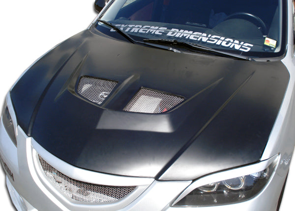 Extreme Dimensions Duraflex Evo Hood Compatible With 2004-2009 Mazda 3 - 1 Piece - 104158